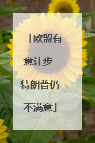 欧盟有意让步 特朗普仍不满意