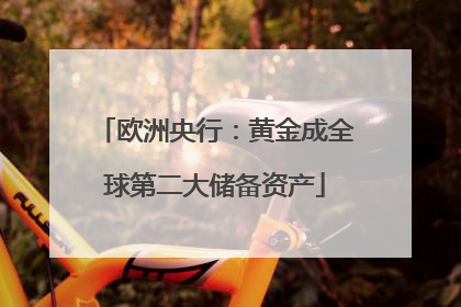 欧洲央行：黄金成全球第二大储备资产