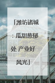潍坊诸城：瓜甜葱郁处 产业好风光