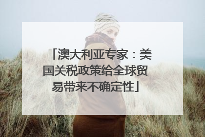 澳大利亚专家：美国关税政策给全球贸易带来不确定性