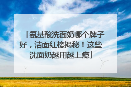 氨基酸洗面奶哪个牌子好，洁面红榜揭秘！这些洗面奶越用越上瘾