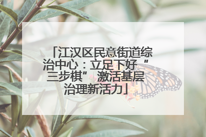 江汉区民意街道综治中心：立足下好“三步棋” 激活基层治理新活力