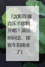 沈阳玫瑰音乐节即将开唱！演出时间表、接驳车指南来了