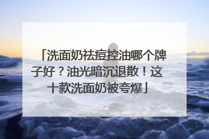 洗面奶祛痘控油哪个牌子好？油光暗沉退散！这十款洗面奶被夸爆