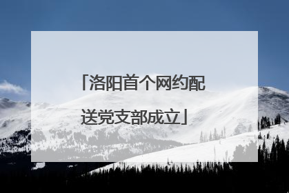 洛阳首个网约配送党支部成立