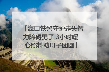 海口铁警守护走失智力障碍男子 3小时暖心照料助母子团圆