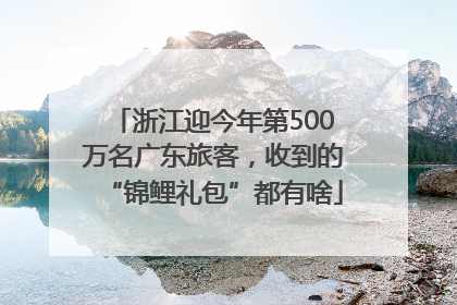浙江迎今年第500万名广东旅客，收到的“锦鲤礼包”都有啥