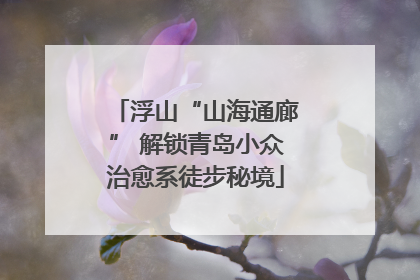 浮山“山海通廊” 解锁青岛小众治愈系徒步秘境