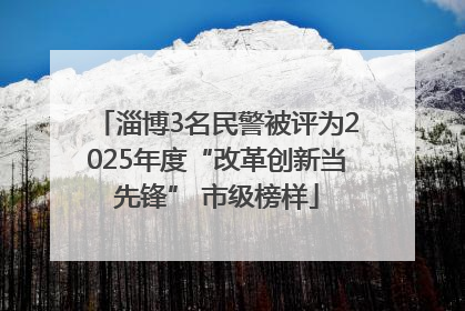 淄博3名民警被评为2025年度“改革创新当先锋” 市级榜样