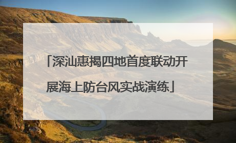 深汕惠揭四地首度联动开展海上防台风实战演练