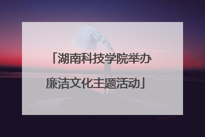 湖南科技学院举办廉洁文化主题活动