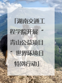 湖南交通工程学院开展“青山公益项目”世界环境日特别行动