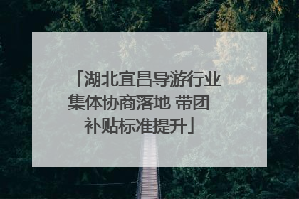 湖北宜昌导游行业集体协商落地 带团补贴标准提升