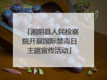湘阴县人民检察院开展国际禁毒日主题宣传活动