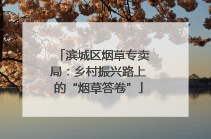 滨城区烟草专卖局：乡村振兴路上的“烟草答卷”