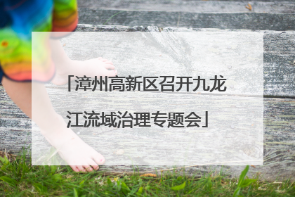 漳州高新区召开九龙江流域治理专题会