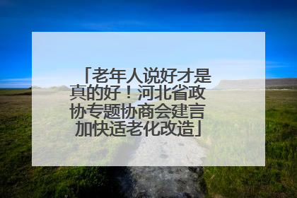 老年人说好才是真的好！河北省政协专题协商会建言加快适老化改造