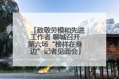 致敬劳模和先进工作者 聊城召开第六场“榜样在身边”记者见面会