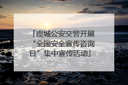 虞城公安交警开展“全国安全宣传咨询日”集中宣传活动