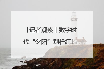 记者观察｜数字时代“夕阳”别样红