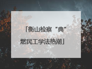 衡山检察“典”燃民工学法热潮