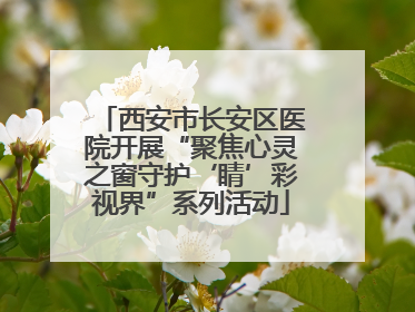 西安市长安区医院开展“聚焦心灵之窗守护‘睛’彩视界”系列活动