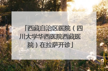 西藏自治区医院（四川大学华西医院西藏医院）在拉萨开诊