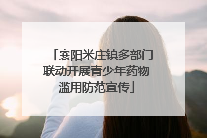 襄阳米庄镇多部门联动开展青少年药物滥用防范宣传