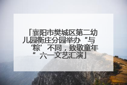 襄阳市樊城区第二幼儿园衡庄分园举办“与‘粽’不同，致敬童年”六一文艺汇演