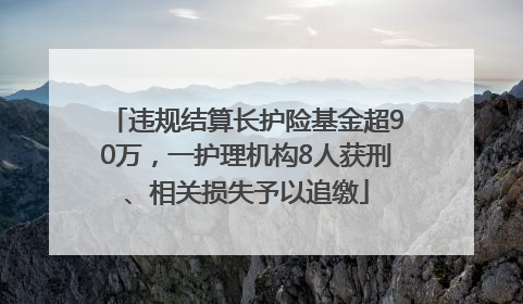 违规结算长护险基金超90万，一护理机构8人获刑、相关损失予以追缴