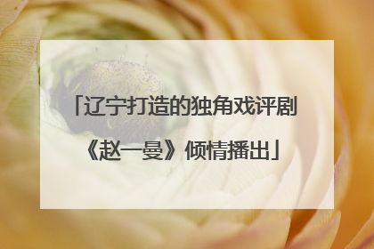 辽宁打造的独角戏评剧《赵一曼》倾情播出