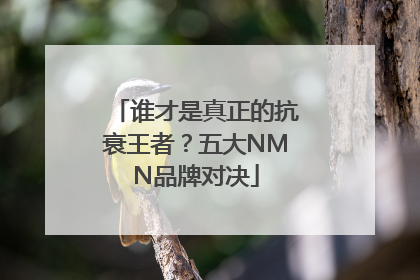 谁才是真正的抗衰王者？五大NMN品牌对决