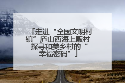 走进“全国文明村镇”庐山西海上畈村 探寻和美乡村的“幸福密码”