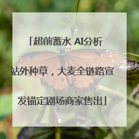 超前蓄水 AI分析 站外种草，大麦全链路宣发锚定剧场商家售出