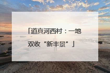 道真河西村：一地双收“新丰景”