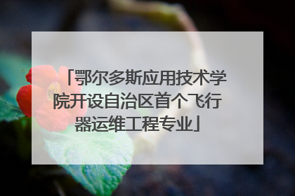 鄂尔多斯应用技术学院开设自治区首个飞行器运维工程专业