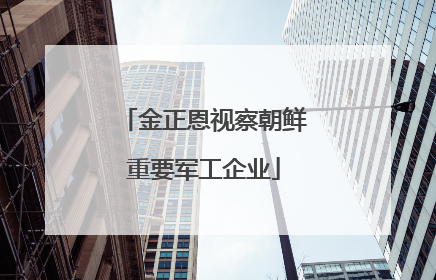 金正恩视察朝鲜重要军工企业