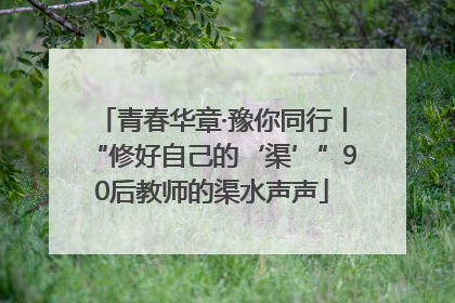 青春华章·豫你同行丨“修好自己的‘渠’”90后教师的渠水声声