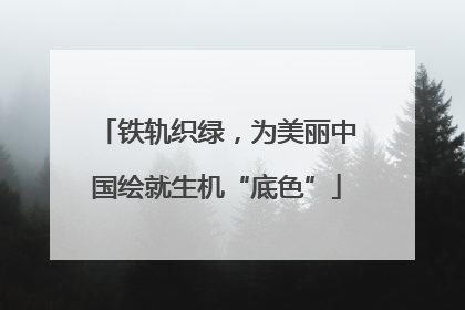 铁轨织绿，为美丽中国绘就生机“底色”