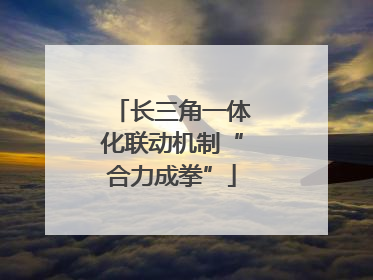长三角一体化联动机制“合力成拳”