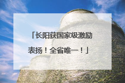 长阳获国家级激励表扬！全省唯一！