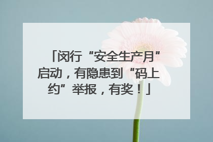 闵行“安全生产月”启动，有隐患到“码上约”举报，有奖！