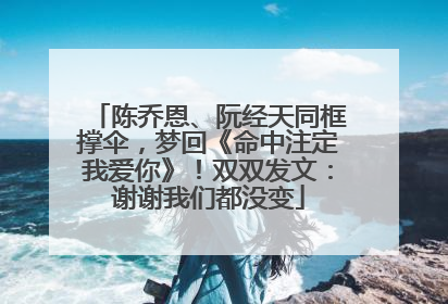 陈乔恩、阮经天同框撑伞，梦回《命中注定我爱你》！双双发文：谢谢我们都没变