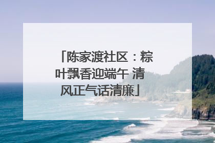 陈家渡社区：粽叶飘香迎端午 清风正气话清廉