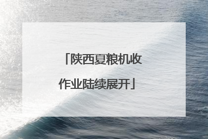 陕西夏粮机收作业陆续展开