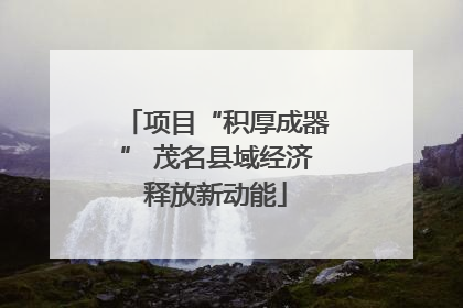 项目“积厚成器” 茂名县域经济释放新动能