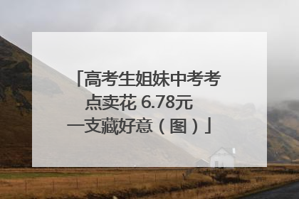 高考生姐妹中考考点卖花 6.78元一支藏好意（图）