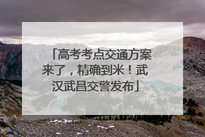 高考考点交通方案来了，精确到米！武汉武昌交警发布