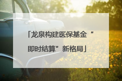 龙泉构建医保基金“即时结算”新格局