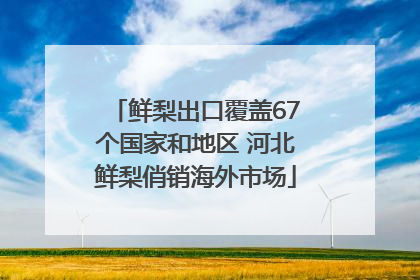鲜梨出口覆盖67个国家和地区 河北鲜梨俏销海外市场